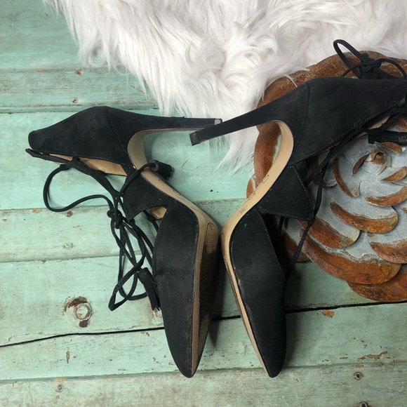 Jessica Simpson Heels 7.5M Black VERSIE LaceUp - Picture 3 of 7